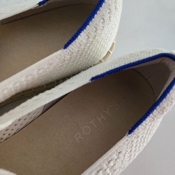 NWOT Rothy's The Espadrille Mary Jane in Jasmine Cream Ivory Flat Size 13 - Picture 4 of 10